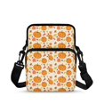 thumbnail image 1 of FUIALDOLG Thanksgiving Crossbody Bag Featuring Pumpkin Leaf Print, Lightweight Polyester Satchel for Women, Daily Travel and Cellphone Carry, 1 of 7