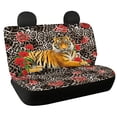 thumbnail image 1 of FUIALDOLG Tiger Leopard Rose Rear Bench Seat Covers for SUV, 2 Piece Non-Slip Car Rear Seat Covers, Durable Waterproof Back Seat Covers for Automotive Truck, 1 of 4