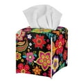 thumbnail image 1 of FUIALDOLG Tissue Box Cover PU Leather Home Decor, Colorful Boho Floral Waterproof Square Car Tissue Holder Storage for Bathroom Vanity, Countertops, Dressers, Night Stand and Offices, 1 of 7