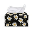 thumbnail image 1 of FUIALDOLG Tissue Box Cover PU Leather, White Daisy Waterproof Rectangular Car Tissue Holder Storage for Bathroom Vanity, Countertops, Dressers, Night Stand, Parlors and Offices, 1 of 7