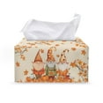 thumbnail image 1 of FUIALDOLG Tissue Box Cover Rectangle Waterproof PU Leather Tissue Box Holder Thanksgiving Gnomes Decorative Organizer for Bathroom Home Office Table Coffee, 1 of 7