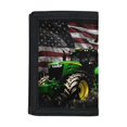 thumbnail image 1 of FUIALDOLG Tractor American Flag Trifold Card Wallet, Polyester Fabric Children's Wallet for Travel, Thin Slim Kids Trifold Wallet, 1 of 7