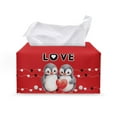 thumbnail image 1 of FUIALDOLG Valentine's Tissue Box Cover PU Leather Car Tissue Holder Rectangular Waterproof Facial Paper Organizer Dispenser for Bathroom, Vanity Countertop, Tabletop, Love Heart Pumpkin, 1 of 7