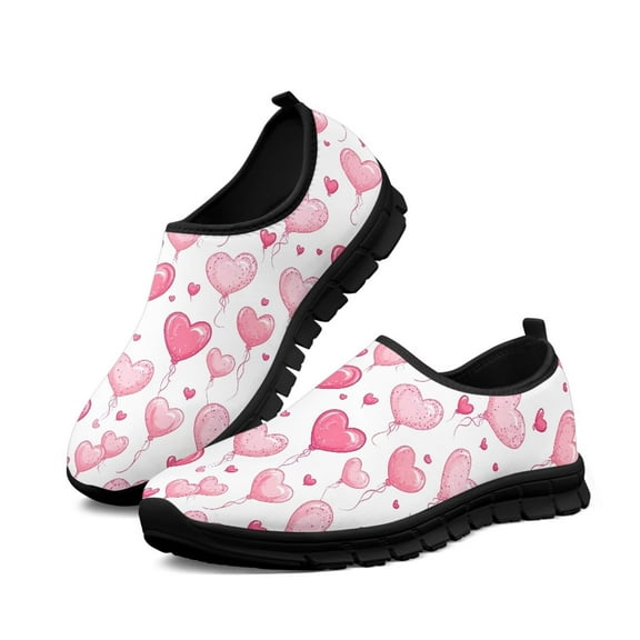 FUIALDOLG Valentine's day Casual Dress Shoes Nude Flats for Women Hands Free Slip On Fashion Sneakers Lightweight Breathable Walking Shoes