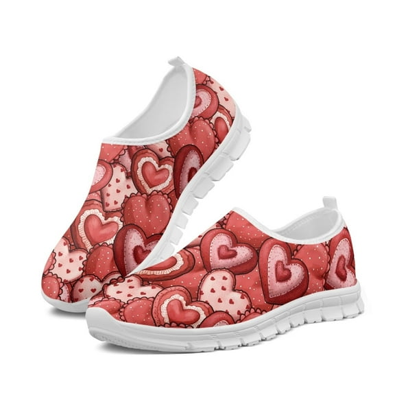 FUIALDOLG Valentine's day Loafers for Women dressy Slip on Wedge Penny Loafers Comfortable Thick Soft Platform Arch Support Casual Walking Shoes Platform Sneaker Nursing Shoes