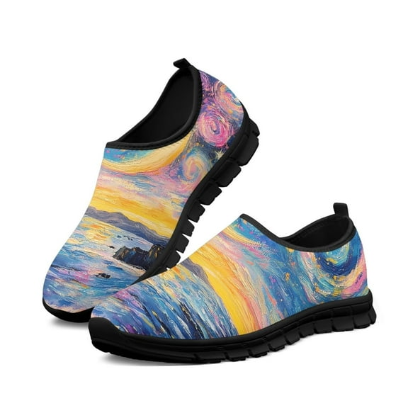 FUIALDOLG Valentine's day Loafers for Women Wide Clipper Sneaker Causal Comfy Walking Shoes Breathable Padded Insole Low Slip on Sneakers