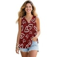 thumbnail image 1 of FUIALDOLG Valentines Day Red Love Hearts Tank Tops Summer Women Sleeveless T-shirt Comfortable Women's Sleeveless Blouse Loose Fit Active Golf Shirts Y2K Outfits,5XL, 1 of 7