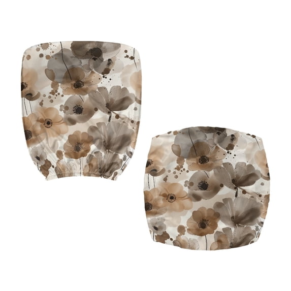 FUIALDOLG Watercolor Floral Office Chair Covers, Stretch Removable Set of 2 for High Back Computer Office Chair and Armchair