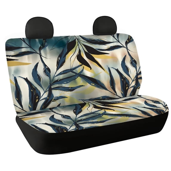 FUIALDOLG Watercolor Leaves Car Back Seat Covers, Set of 2 Pieces Stretch Durable Non Slip Seat Covers for Automotive Interior