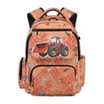 thumbnail image 1 of FUIALDOLG Waterproof School Bag for Outdoor Daily Use, Polyester Lightweight Bookbag, Red Tractor, 1 of 9