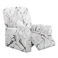 thumbnail image 1 of FUIALDOLG White Marble Cracks Pattern Recliner Slipcovers 4-Pieces Lazyboy Covers Couch Chair Cover Non Slip Reclining with Storage Pockets Furniture Protector for Living Room, 1 of 7
