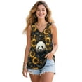 thumbnail image 1 of FUIALDOLG Wmens Sunflower and Panda Tank Tops Summer Outfits Loose Fit V Neck Vest Workout Tank Shirts Basic Tee Lady Trendy Tunic Shirts for Beach Vacation,Casual Work,XL, 1 of 7