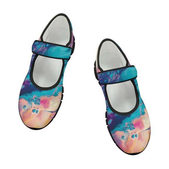 FUIALDOLG Women Classic Round Closed Toe Mary Jane Flats Platform Adjustable Single Ankle Strap Buckle Comfy Shoes