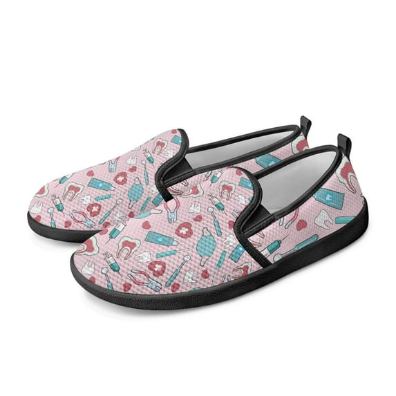 FUIALDOLG Women Soft Loafers Flats Knit Dress Shoes Round Toe Slip on Shoes for Woman Plantar Fasciitis Sneakers for Daily Walking