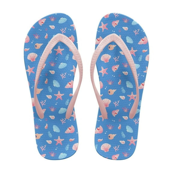 FUIALDOLG Women's Beach Flip Flop, Super Lightweight and Soft Footbed, Thin Glitter Strap