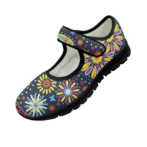 FUIALDOLG Women's Flats Mary Jane Ballet Flats for Women Classic Square Toe Women Shoes Dressy Comfort Ankle Strap Flats for Women