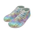 thumbnail image 1 of FUIALDOLG Women's Low Top Sneakers Cute Running Shoes Flower Printed Platform Skate Shoe Leather Barefoot Shoes, 1 of 8