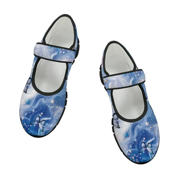 FUIALDOLG Women's Mary Jane Flats, Breathable Slip-On Light Weight Comfort Orthotic Casual Walking Shoes