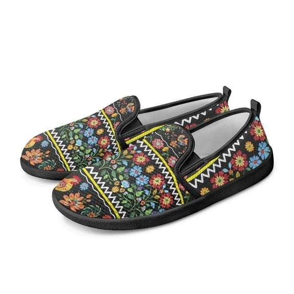 FUIALDOLG Women's Slip On Shoes Fashion Comfortable Sneakers for Women Round Toe Office Flats Shoes with Low Wedge