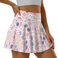 thumbnail image 1 of FUIALDOLG Womens Cute Rabbit Skirts High Rise Athletic Golf Tennis Skorts Built-in Shorts with Pocket Easter Day Theme Active Skirts Workout Casual,XL, 1 of 8