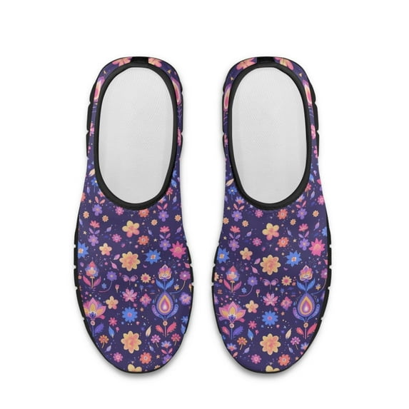 FUIALDOLG Womens Mesh Sneakers Cartoon Printed Lightweight Thick Soft Platform Shoes Business Casual Walking Shoes