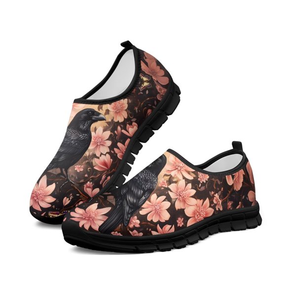 FUIALDOLG Womens Slip On Loafers Walking Shoes with Arch Support Leisure Vintage Flat Walking Shoes for Foot and Heel Pain Relief