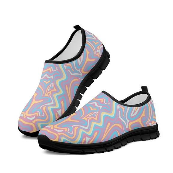 FUIALDOLG Womens Slip On Shoes Casual Boat Loafers Shoes for Women with Arch Support Plantar Fasciitis Stretch Sneakers for Daily Walking