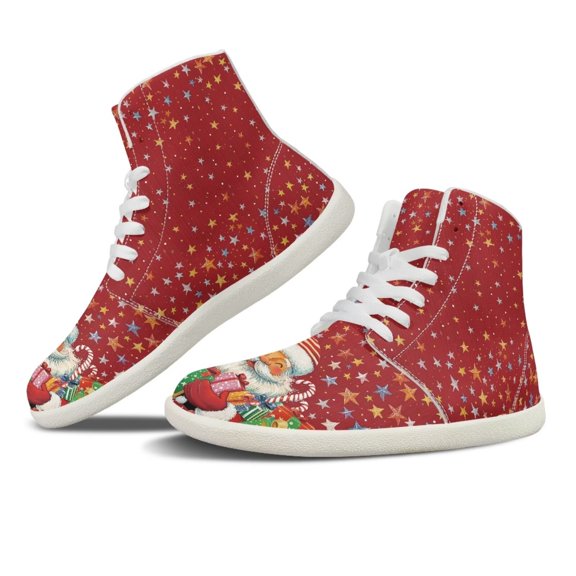 FUIALDOLG Womens Sneakers High Top Walking Shoes Cozy Ankle Bootie with Laces