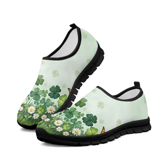 FUIALDOLG Womens St. Patrick's Day Casual Breathable Walking Shoes Sport Athletic Sneakers Gym Tennis Slip On Comfortable Lightweight Shoes