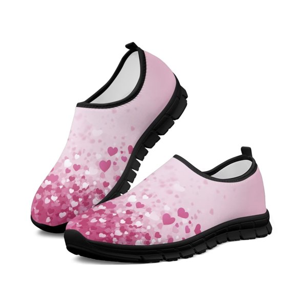 FUIALDOLG Womens Valentine's day Casual Dress Sneakers Oxfords Business Mesh Breathable Walking Shoes Tennis Slip-on Platform Loafers Casual Comfortable Loafer Shoes