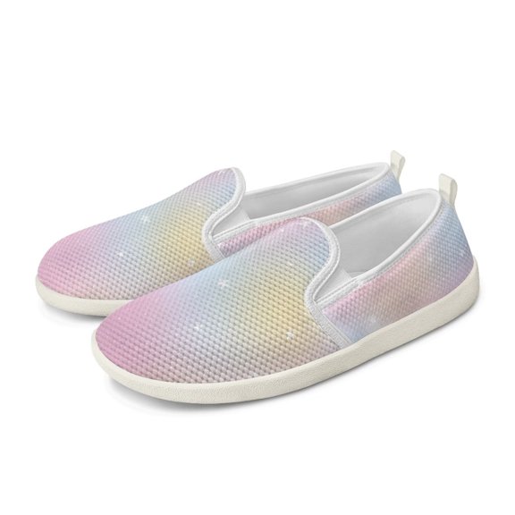 FUIALDOLG Womens Wide Width Fashion Sneaker Zero Drop Wide Toe Box Shoes Light-Weight Hands Free Slip-ins Loafers