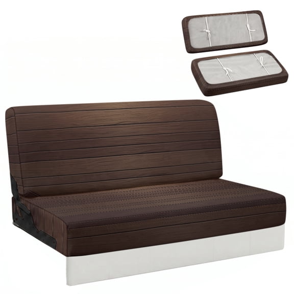 FUIALDOLG Wood Grain Cover RV Dinette Cushion Covers Washable, Suitable for Camper Travel, Furniture Protector Fit for Jackknife Sleeper Sofas