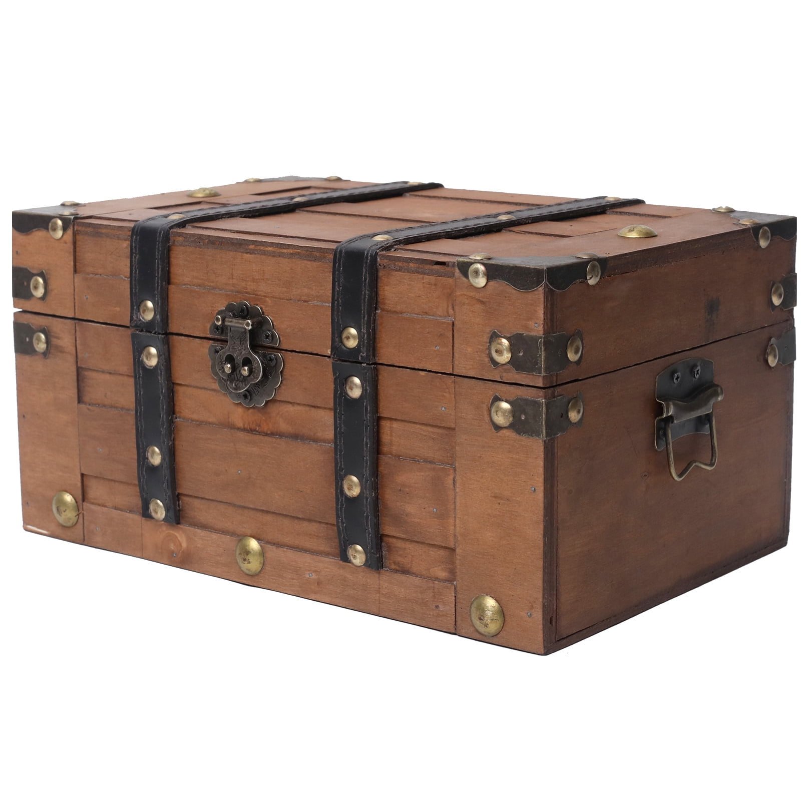 FUIN Wooden Storage Chest, Pirate Vintage, Brown - Walmart.com