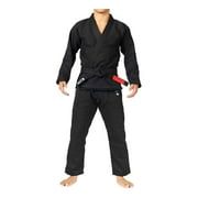 FUJI All-Around Brazilian Style Jiu Jitsu Uniform, Black (Black Lettering), Size A2