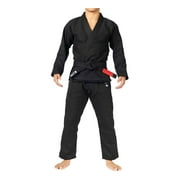 FUJI All-Around Brazilian Style Jiu Jitsu Uniform, Black Black Lettering, Size A4