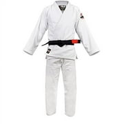 FUJI All-Around Brazilian Style Jiu Jitsu Uniform, White (Black Lettering), Size A4