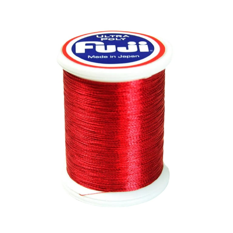 Fuji Ultra Poly Metallic Custom Rod Wrapping Thread Size D / 250m Spool Red - 909