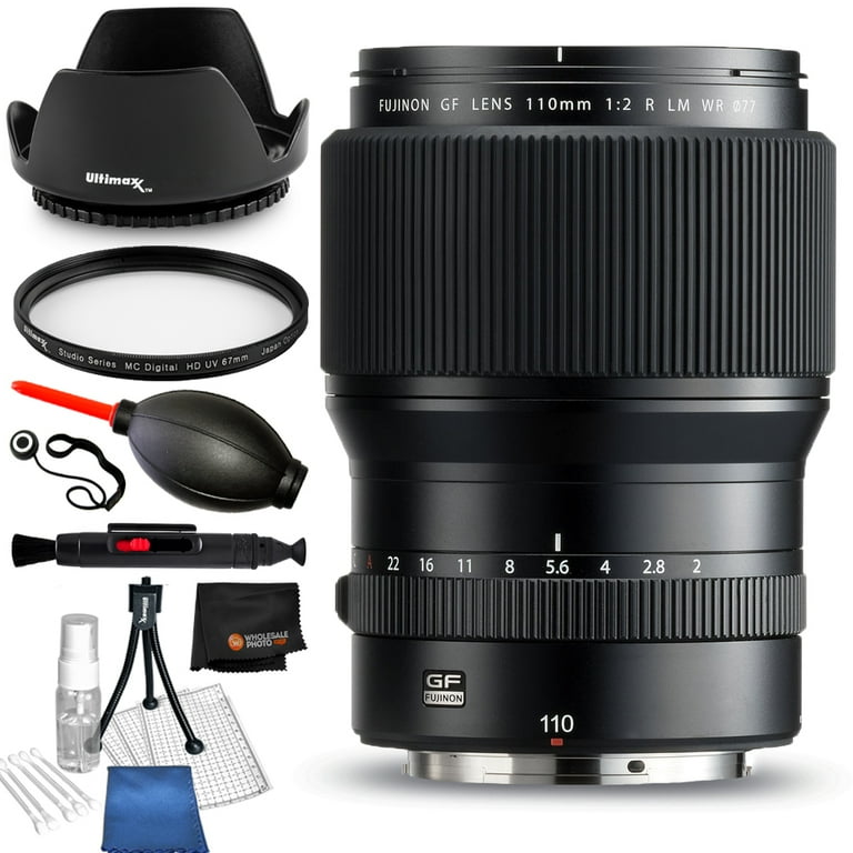 FUJIFILM GF 110mm f/2 R LM WR Lens 600018568 7PC Bundle