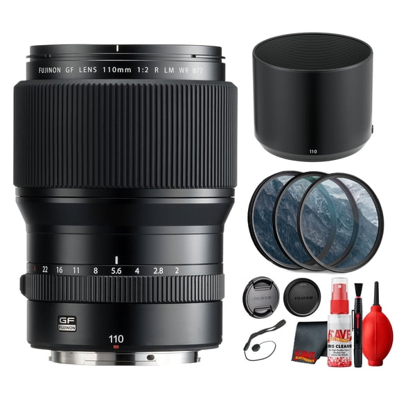 FUJIFILM GF 110mm f/2 R LM WR Medium Format Portrait Prime Lens | Weather-Sealed, Fast Aperture
