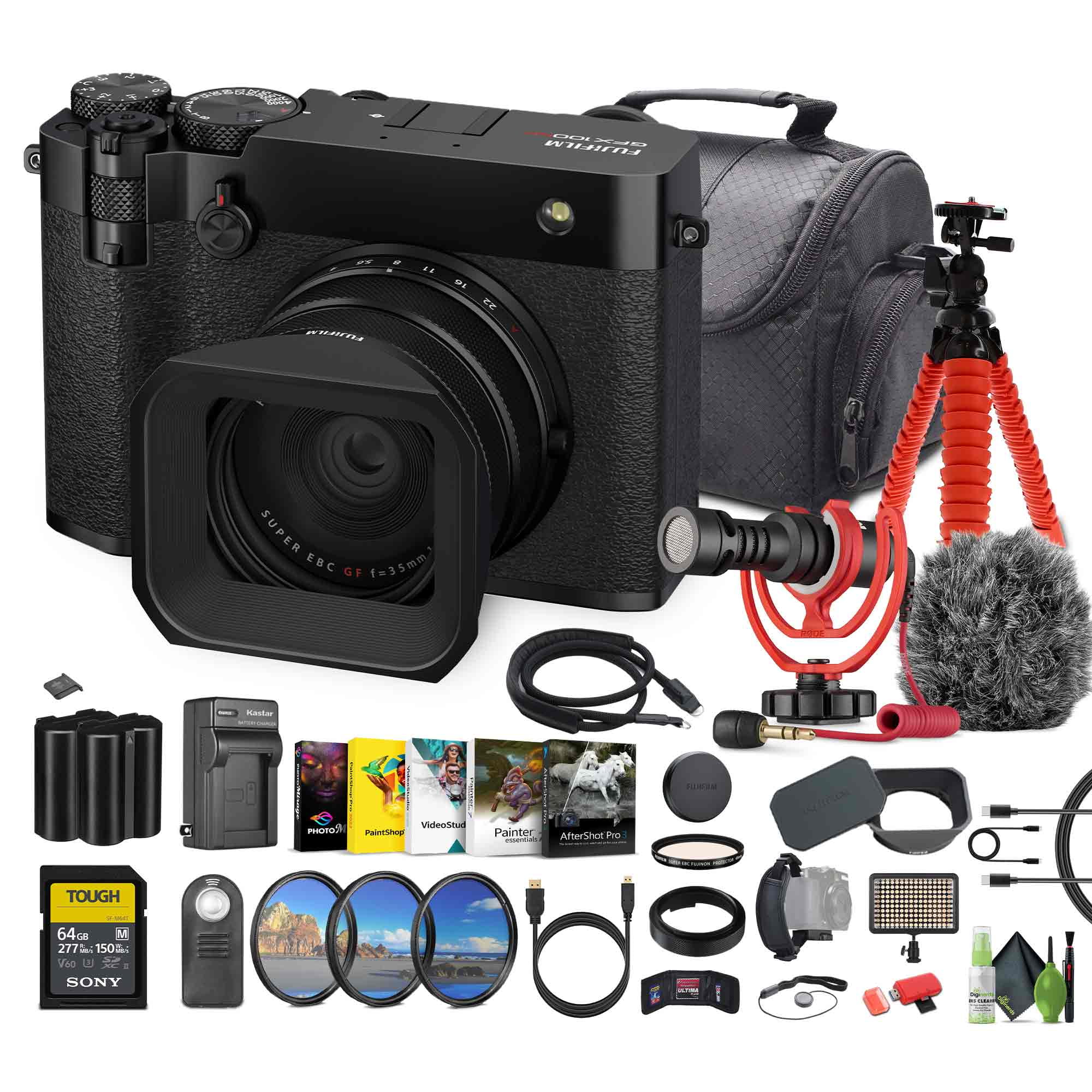 FUJIFILM GFX100RF 102MP Mirrorless Digital Camera Bundle
