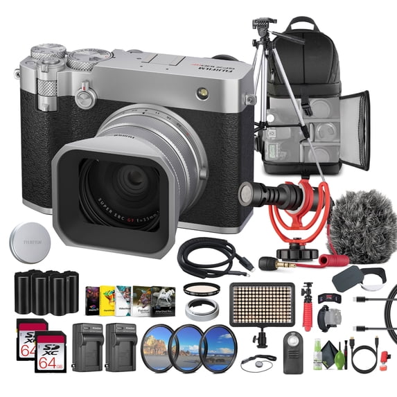 FUJIFILM GFX100RF 102MP Mirrorless Digital Camera Compact Rangefinder Style- Silver