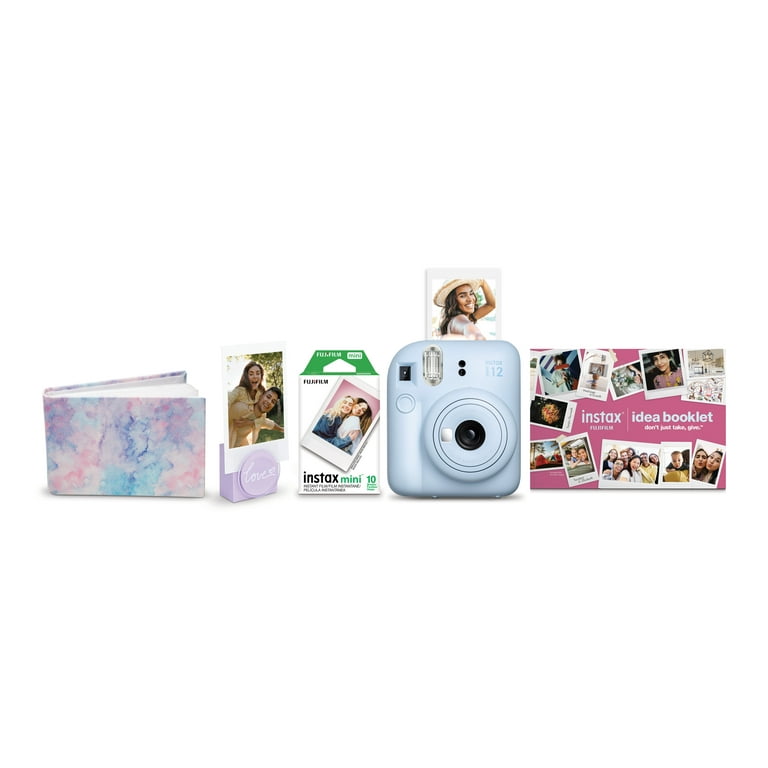 Idée cadeau : offrez le pack Noël appareil photo instantané Fujifilm Instax  Mini 12 bleu + pack film Instax Mini 10