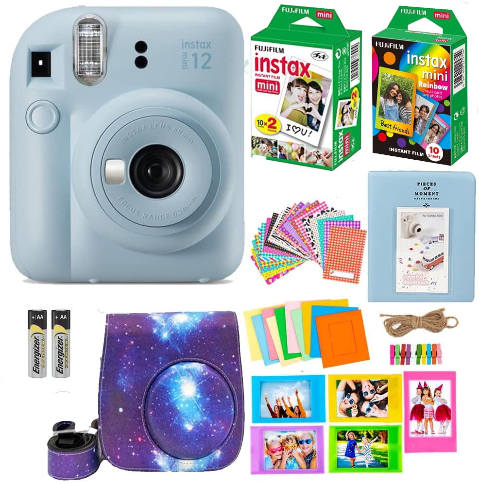 Fujifilm Instax Mini Evo Instant Camera Smartphone Photos Printer Brown  Black Color+ (Optional Instax Mini White Film 20 sheets)