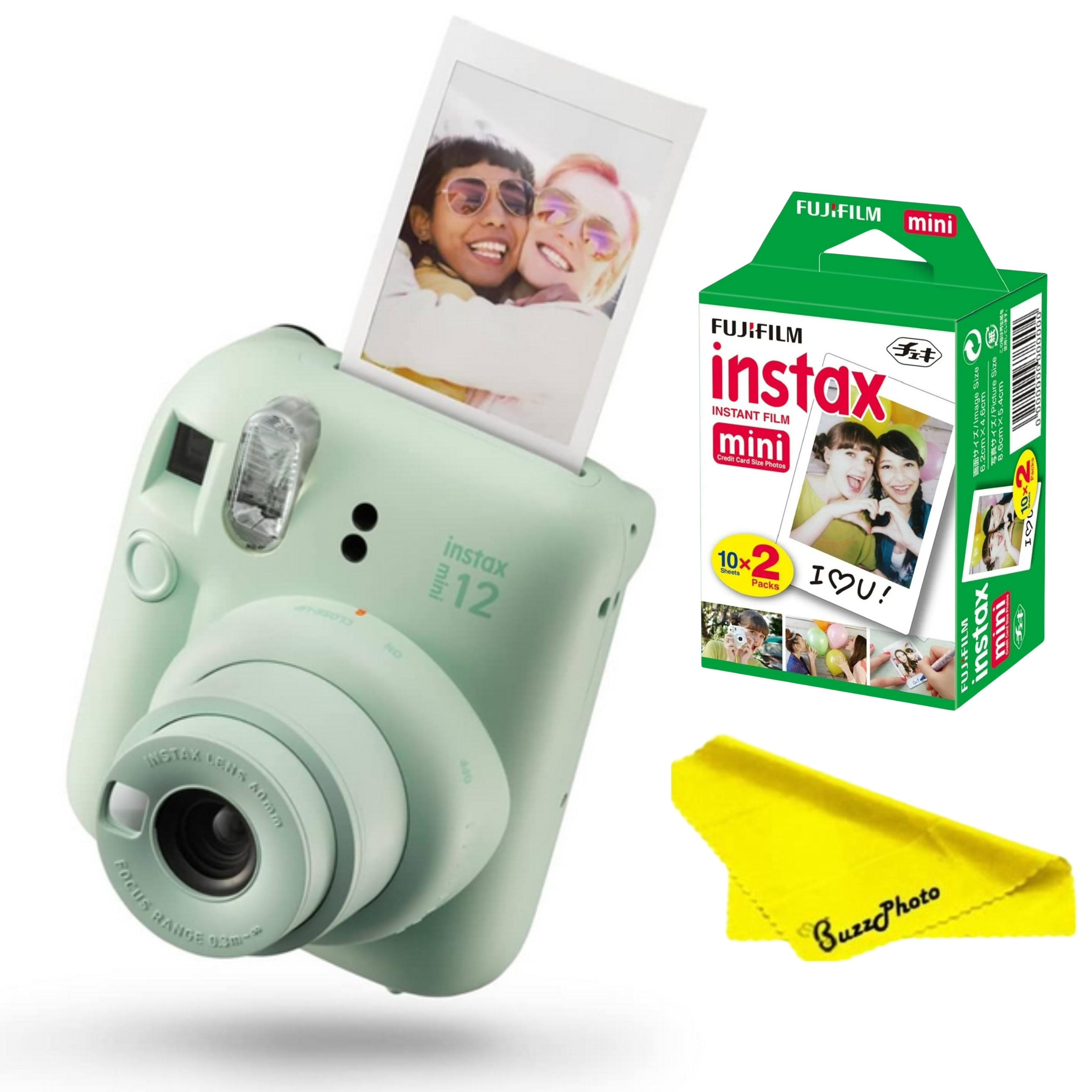 FUJIFILM INSTAX MINI 12 Instant Film Camera ( Mint Green ) + Fujifilm ...