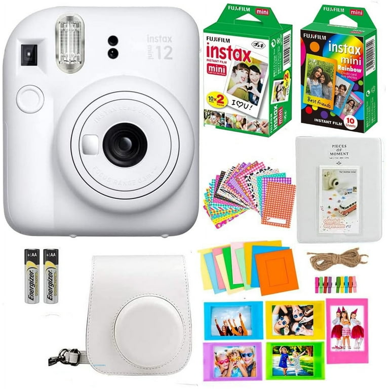 Fujifilm Instax Mini 11 Instant Camera Bundle with Film, Batteries, and  Case - Ice White