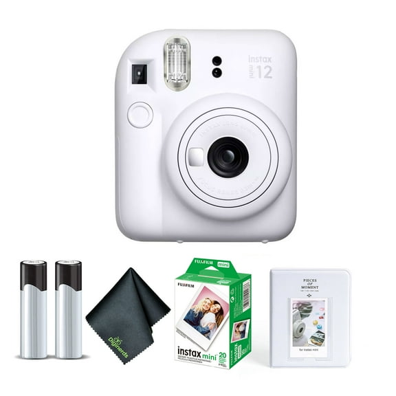 FUJIFILM INSTAX MINI 12 Instant Film Camera with Instant Film - Clay White