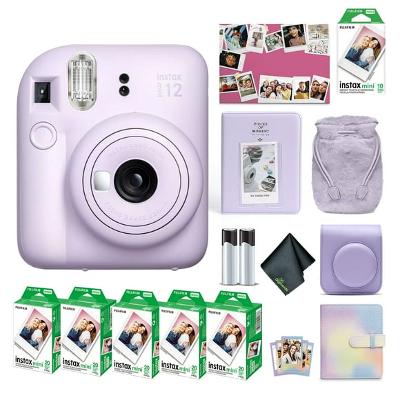 FUJIFILM INSTAX MINI 12 Instant Film Holiday Camera- Purple + 40 Instant Film