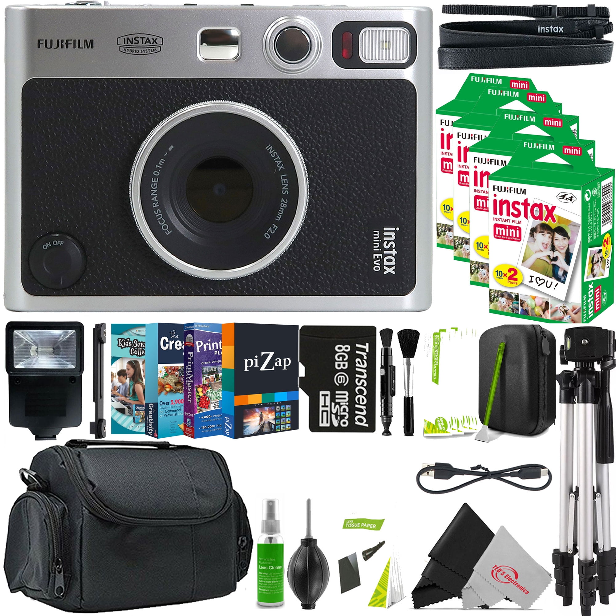 Fujifilm instax mini Evo ブラック Amazon.com : Fujifilm INSTAX MINI EVO Hybrid Instant Camera