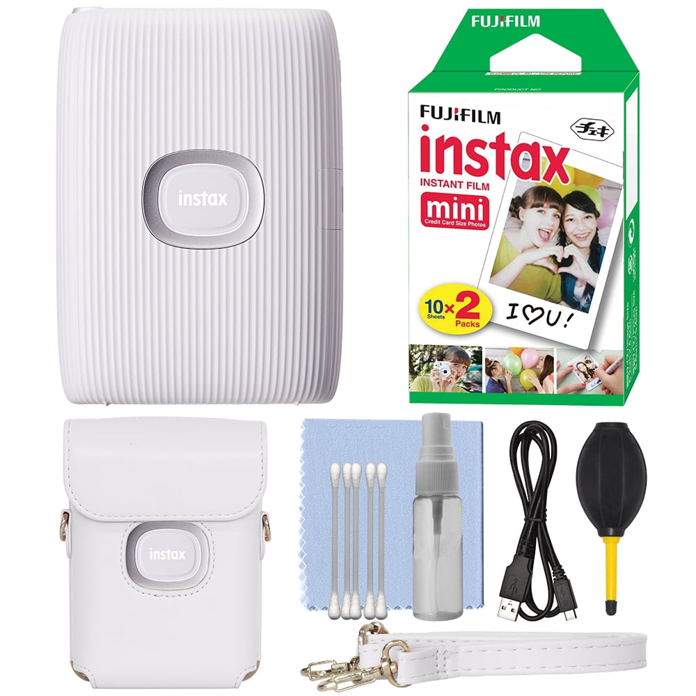 FUJIFILM INSTAX MINI LINK 2 Smartphone Printer Clay White+ 20 Film