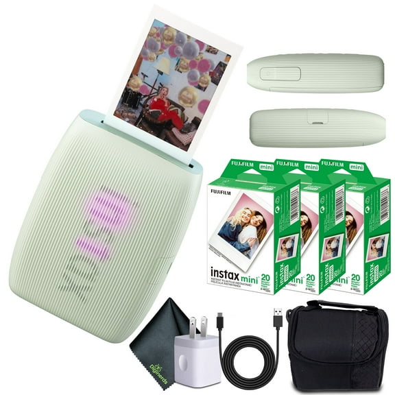 FUJIFILM INSTAX MINI LINK 3 Smartphone Printer (Sage Green) + 60 Instant Film